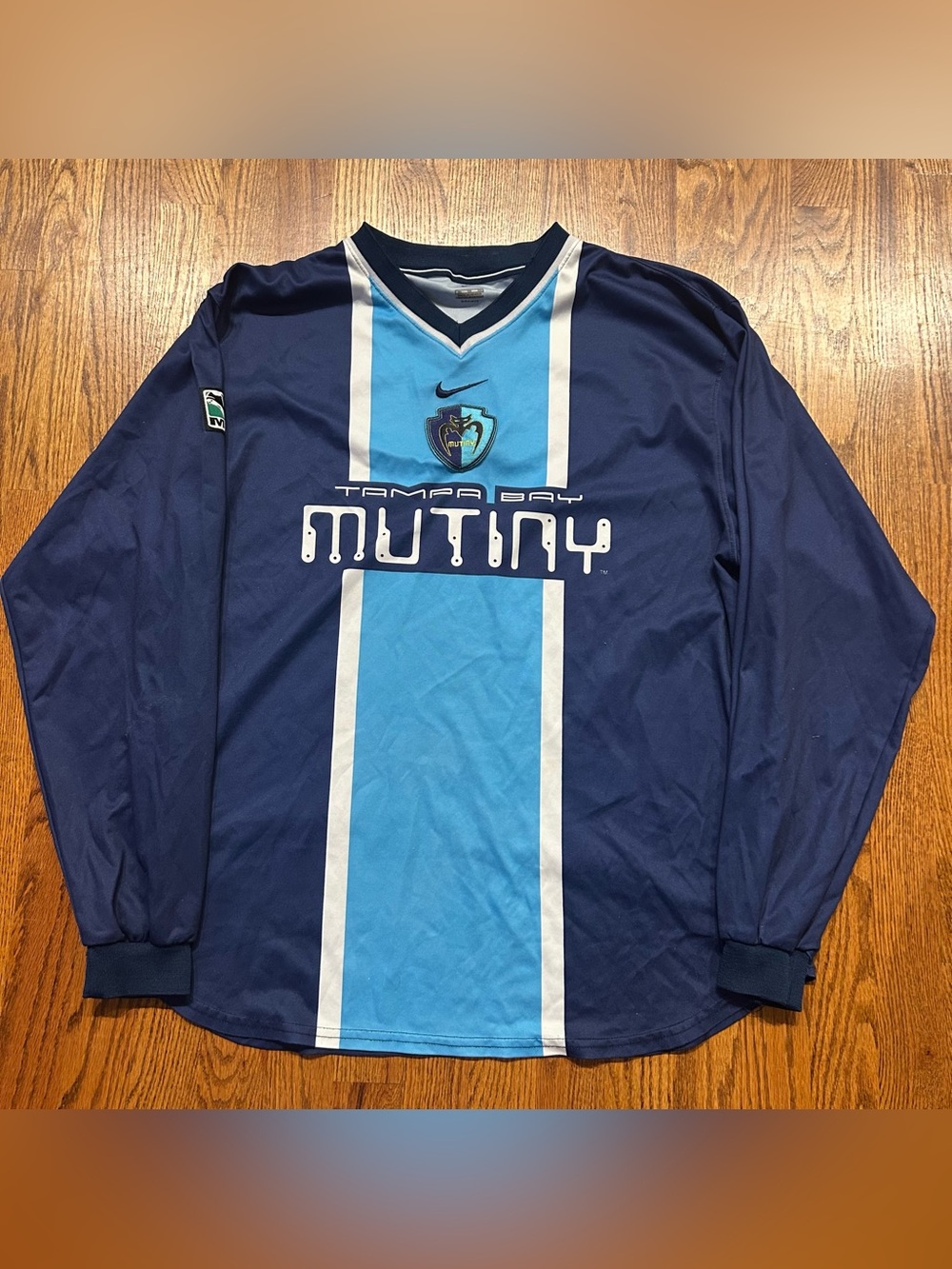 2000-2001 Nike Tampa Bay Mutiny Home Long Sleeve Jersey Shirt Kit DriFit Sz XL
